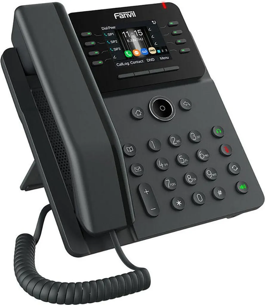 Téléphone IP WiFi Fanvil V62W Poste SIP Professionnel 6 Lignes Noir