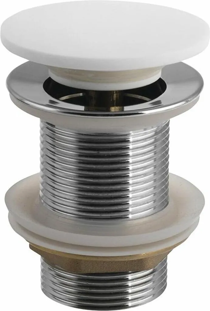 Set di scarico sottile per lavabo 5/4" bianco opaco