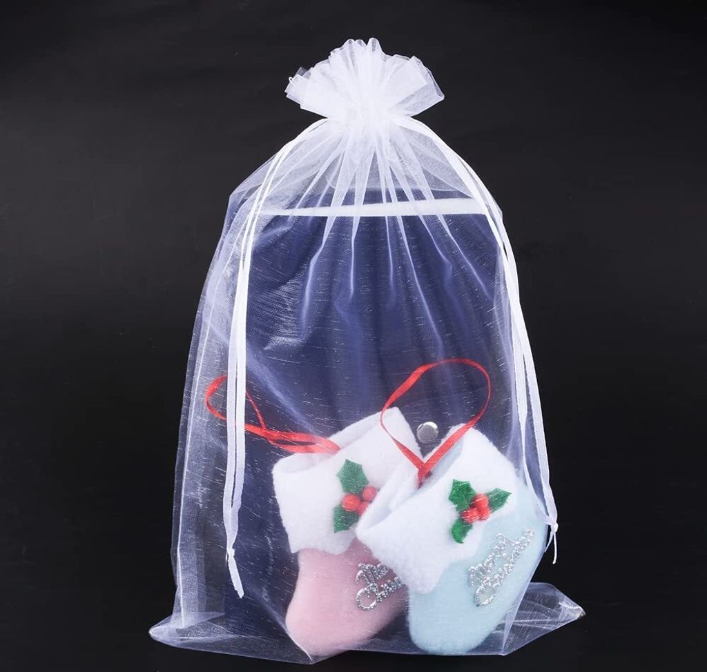 Klarsichtbeutel Mit Twist Ties GWHOLE 100 Weihnachts-Cellophantüten Mit Schneeflocken-Motiv – 25x15 Cm, Inkl. Twist-Ties – Lebensmittelecht, Für Kekse & Kleine Geschenke