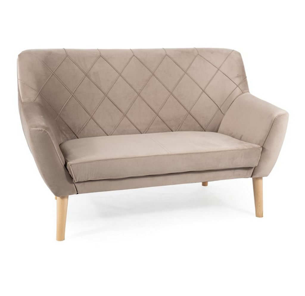 Zweisitzer-Sofa BORISKA - beige / Buche