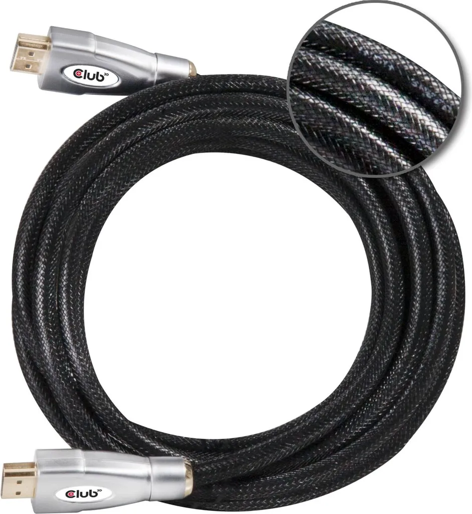 Câble HDMI 5m Club3D pour PC et TV 4K 60Hz Installation Home Cinéma