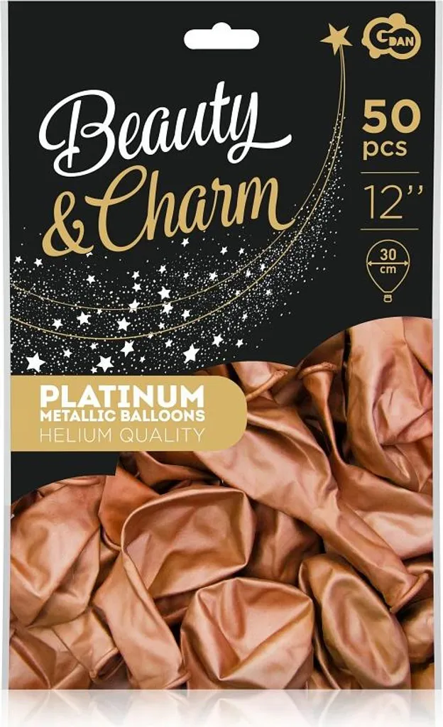 Ballons Métalliques Platin 30cm Beauty&Charm - Lot de 50 Premium