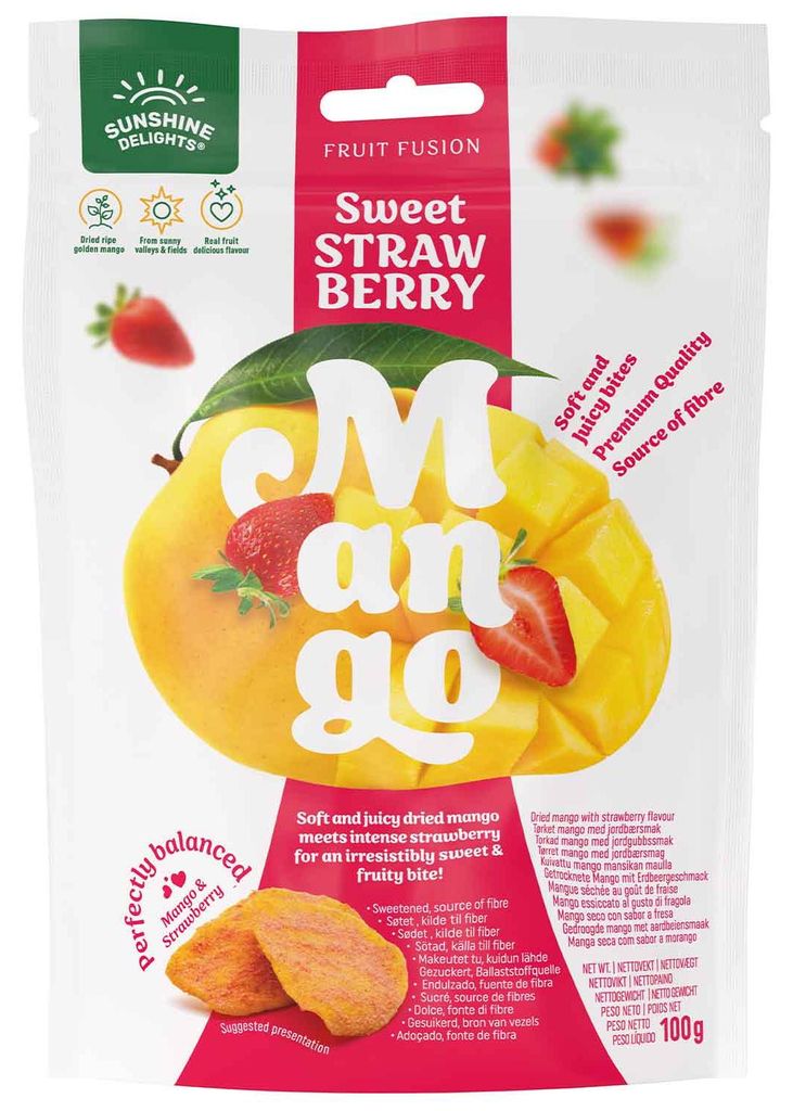 Sunshine Delights Fruit Fusion Sweet Strawberry Mango 100g Produktbild 