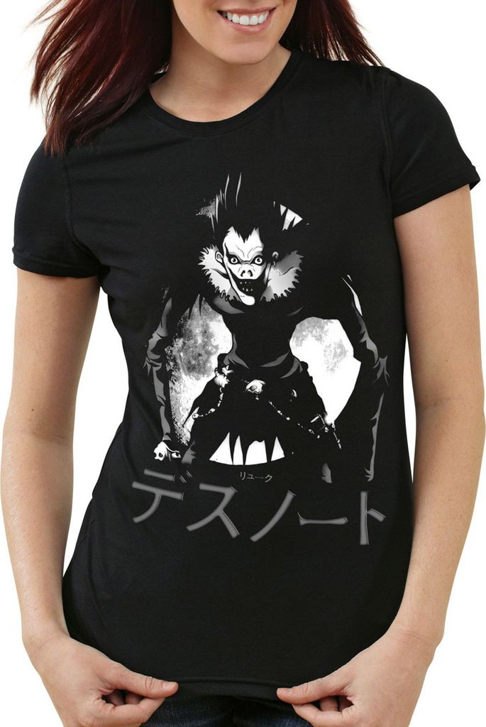 style3 Shinigami Ryuk Damen T-Shirt Death Notizbuch Anime Manga Yagami Note, Größe:XS