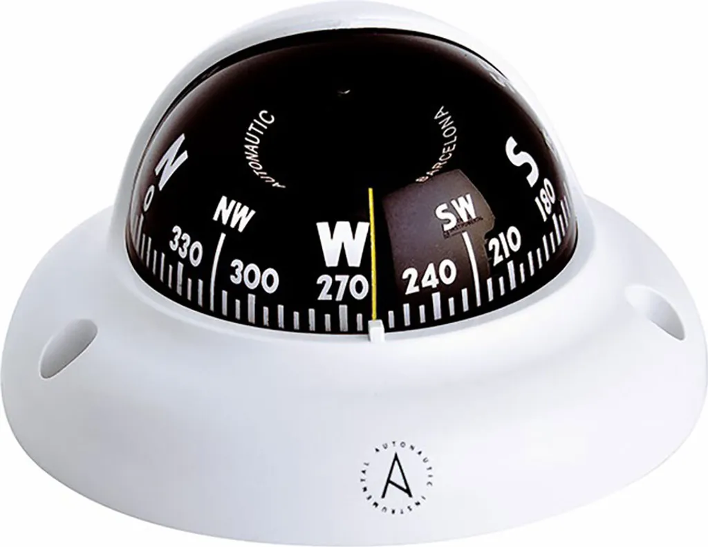 Boussole de Marine Blanche Autonautic C3002 pour Bateau de Plaisance