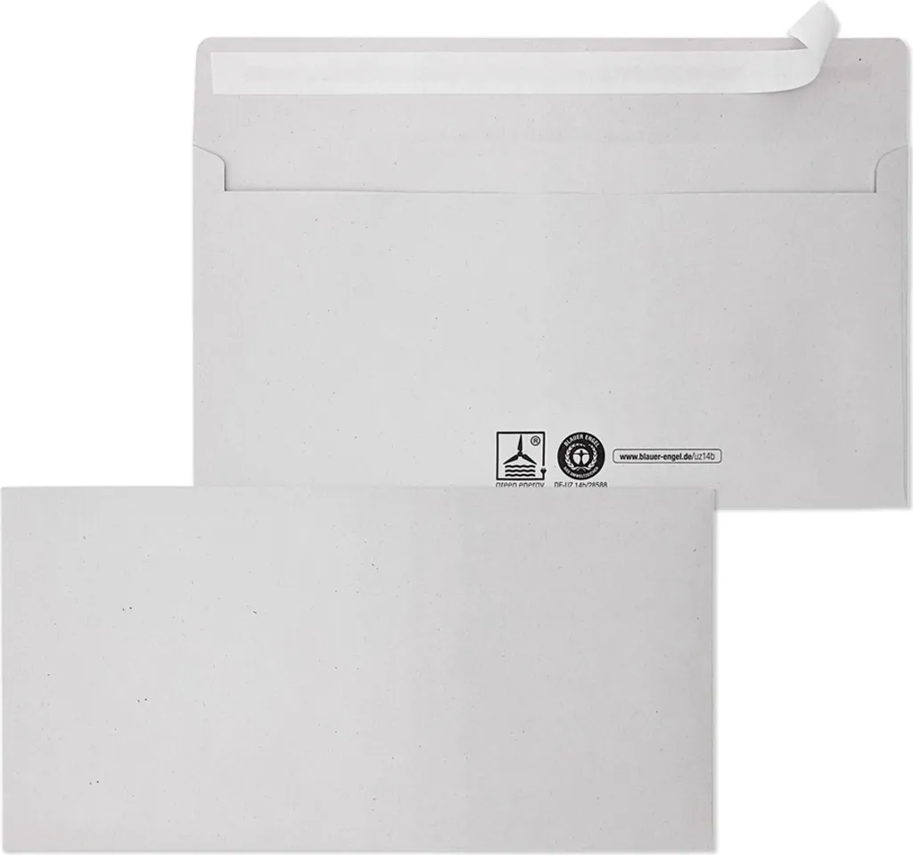 Enveloppe DIN Long Autocollante en Papier Recyclé Durable MAILmedia 80g