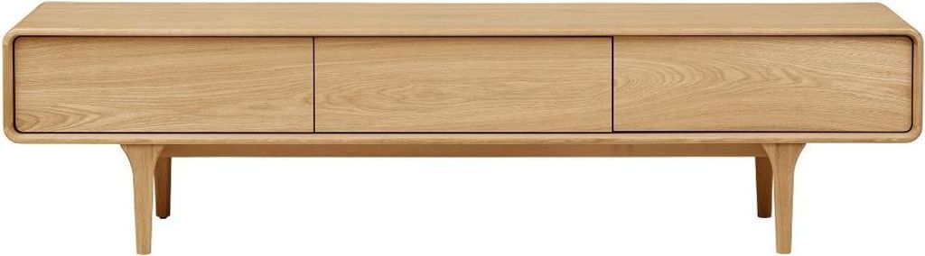 Moderner TV Tisch aus Eiche, 180 cm breit, 45 cm hoch, 180 cm tief