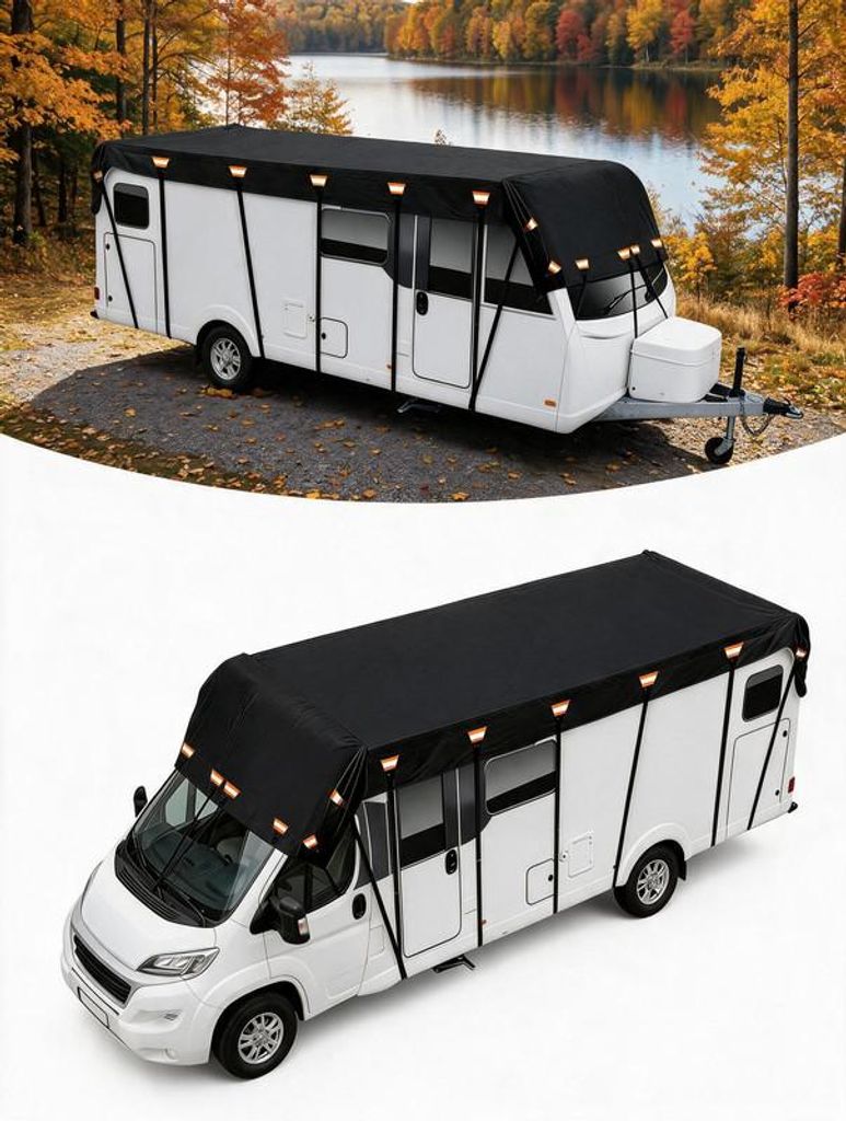 Wohnmobil Abdeckplane 6,5 x 3 m, Caravan Abdeckplane 210D Produktbild 