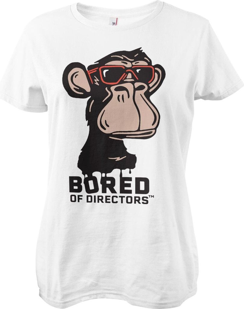 Bored Of Directors Logo Girly Tee - Large - White