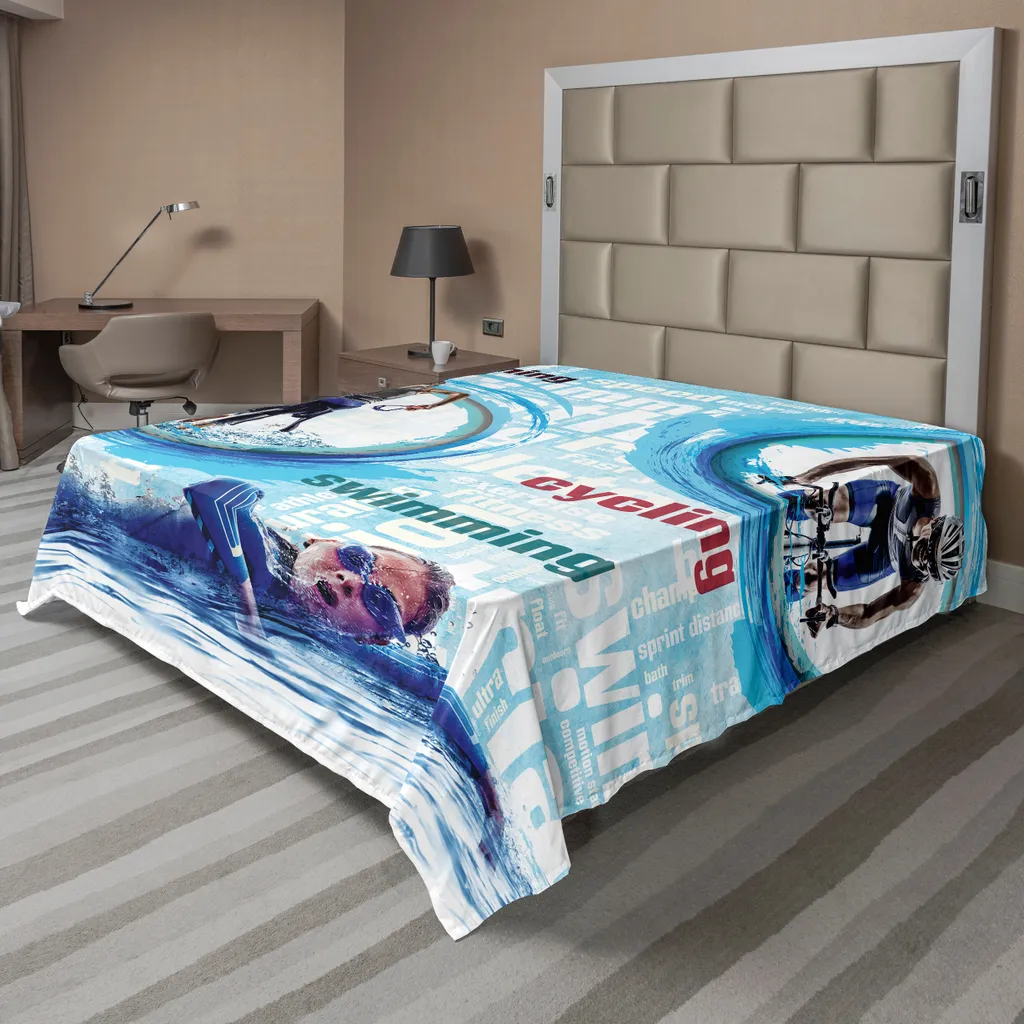 Drap de lit doux anti-plis 266x260 cm motif animalier pour lit décoratif