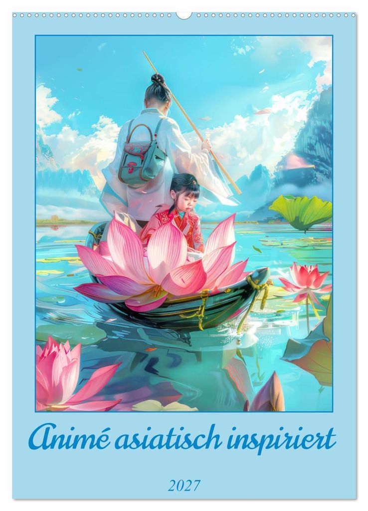 Animé asiatisch inspiriert (Wandkalender 2027 DIN A2 hoch), CALVENDO Monatskalender