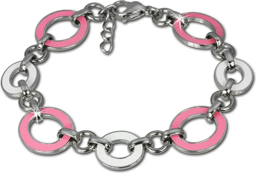 Amello Bracciale Rigido Bicolore D2ESAG01P - Acciaio Rosa e Bianco