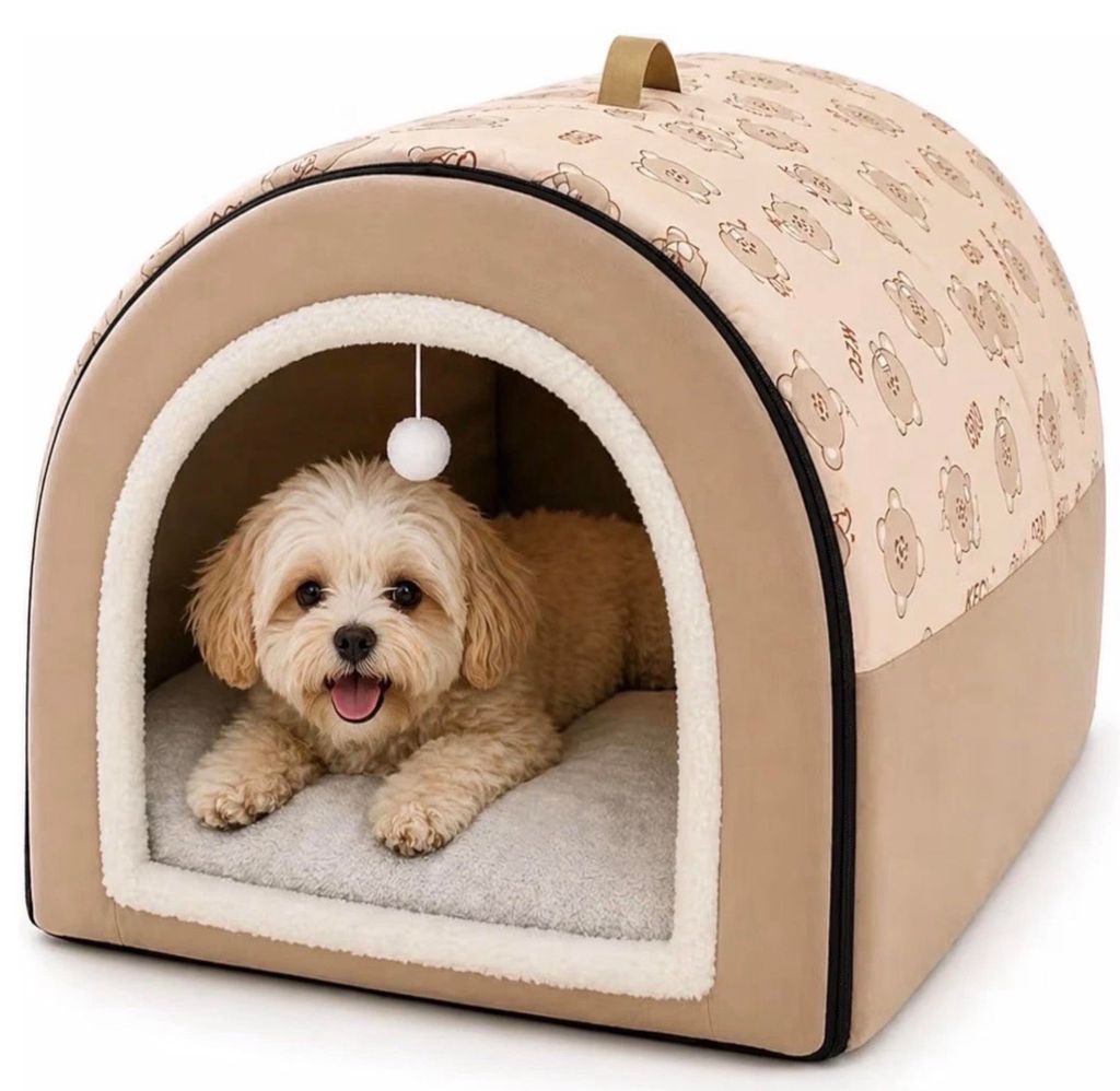 Hundehütte Indoor 2-in-1 – Hundehöhle & Hundebett für Produktbild 