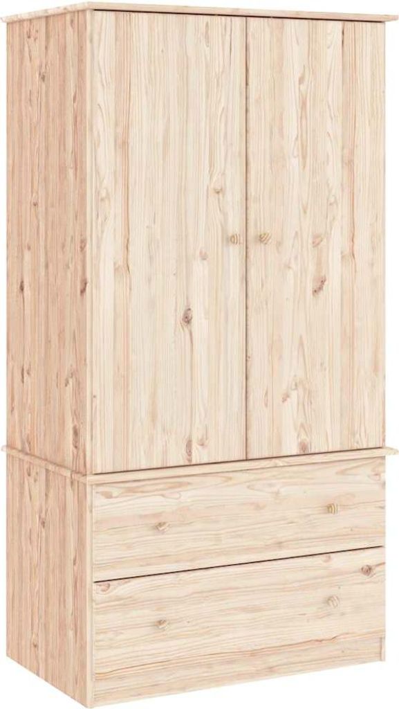 vidaXL Šatníková skriňa ALTA 90x55x170 cm borovicový masív Obrázok produktu 