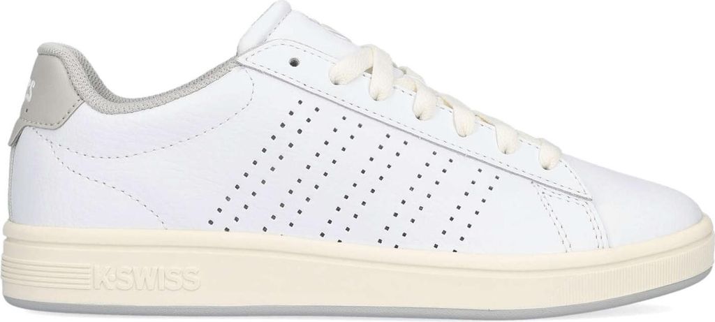 K-Swiss Court Base II White/Oyster Mushroom/Lilac Größe EU 40