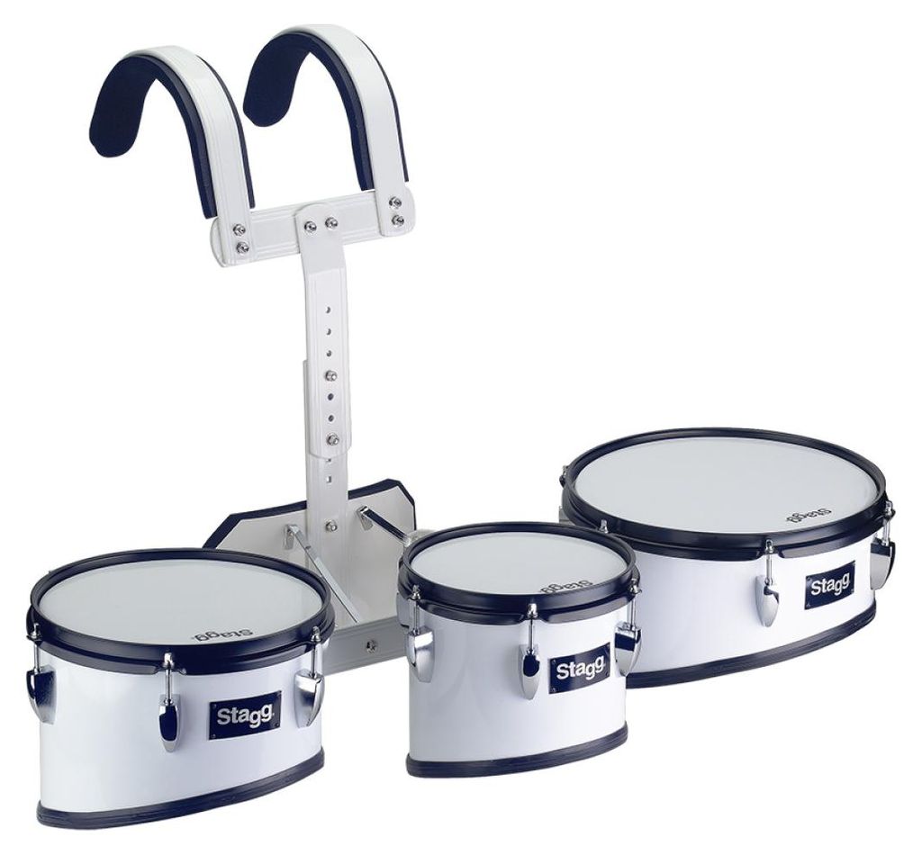 Marching Trio Tom Set mit leichtem Aluminium-Tragegestell