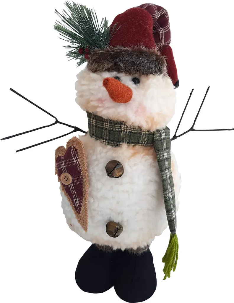 Bonhomme de Neige Décoratif Blanc pour une Ambiance de Noël Douce