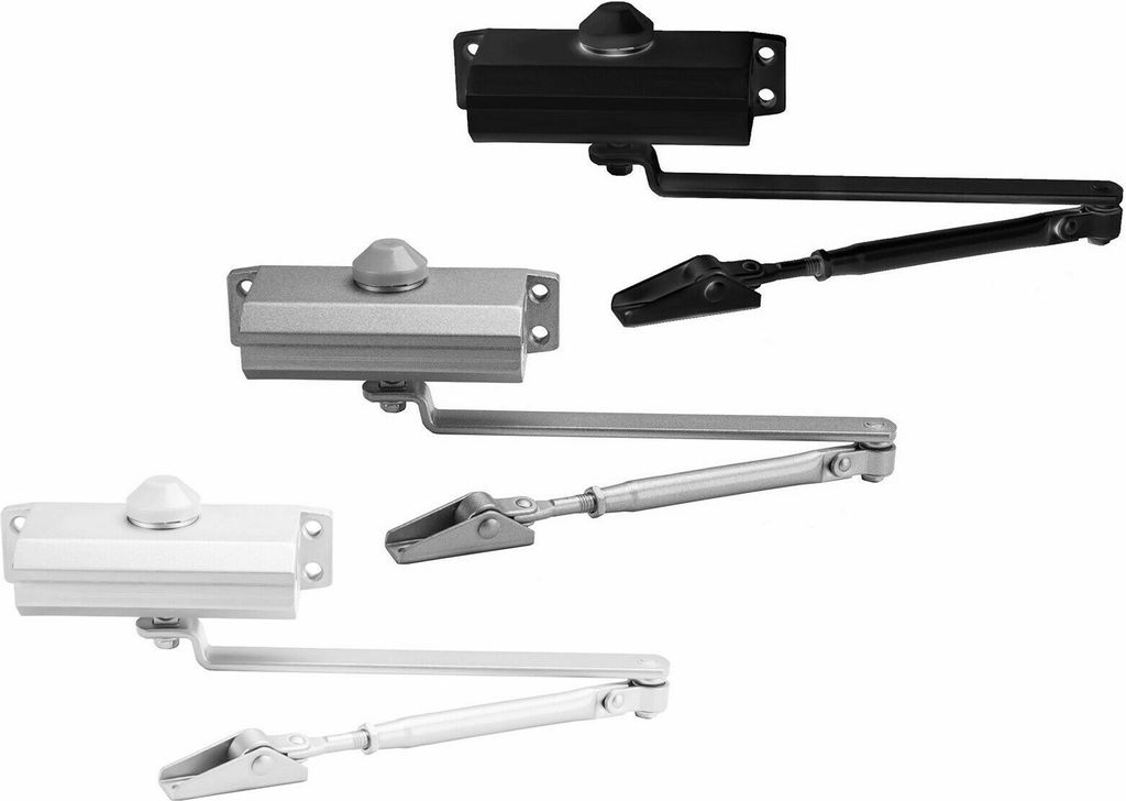 Hydraulischer Türschließer Torschließer Tür Tor Türöffner Stangentürschließer Weiß bis 45kg Nein
