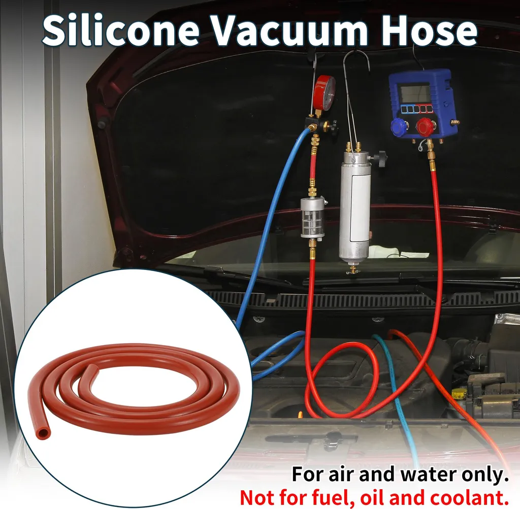Durite d'Aspiration Automobile en Silicone Rouge de 5Ft avec 130Psi Max