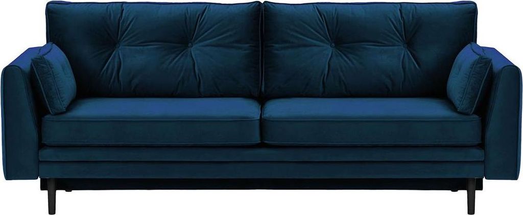 Schlafsofa mit Bettkasten Amelia-Velluto 11-black
