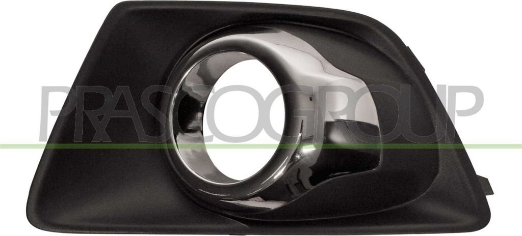 PRASCO Lüftungsgitter Grill Stoßfänger für FORD ECOSPORT mit Loch/Löchern für Nebellampen Schwarz