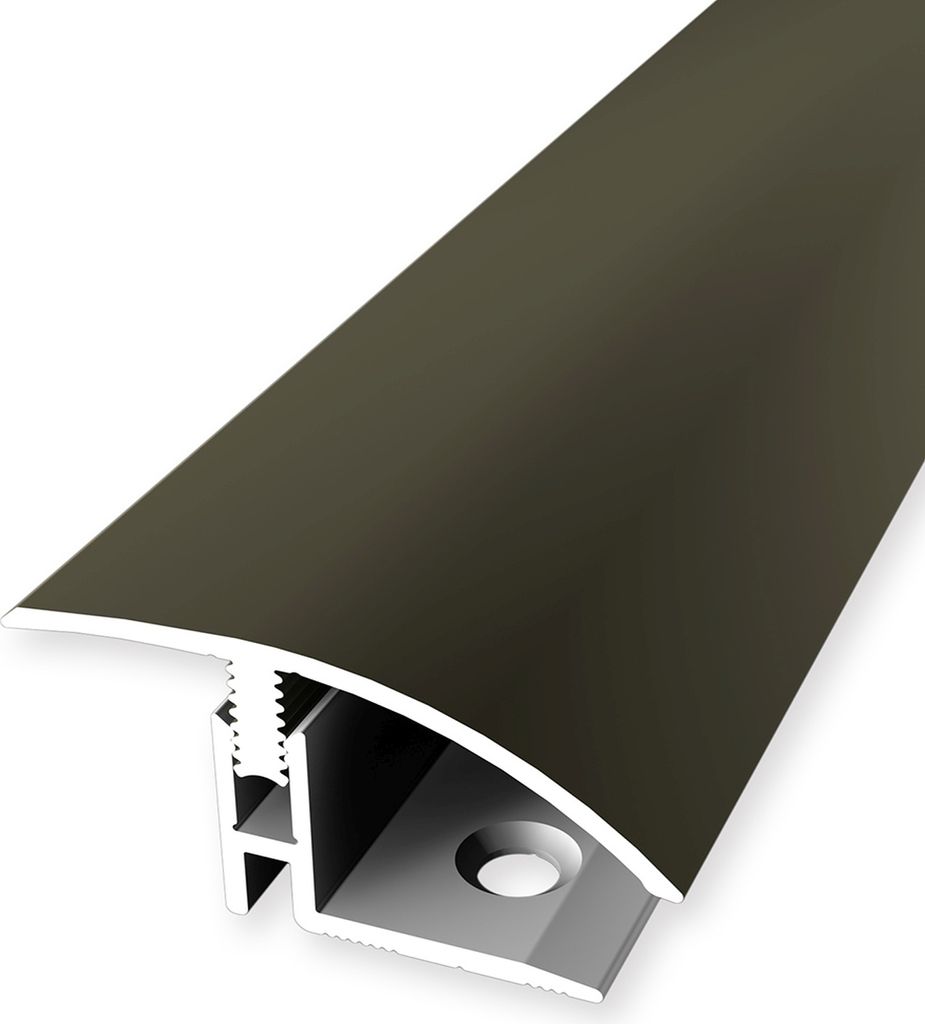 PROVISTON | Übergangsprofil | Parkettausgleich | Breite: 39 mm | Höhenausgleich: 12 - 17 mm | Länge: 2000 mm | Aluminiumprofil | Bronze | 1 Stück