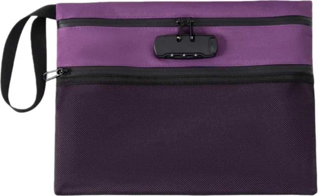 Borsa Porta Documenti Viola INF - Sicurezza e Ordine Minimalista