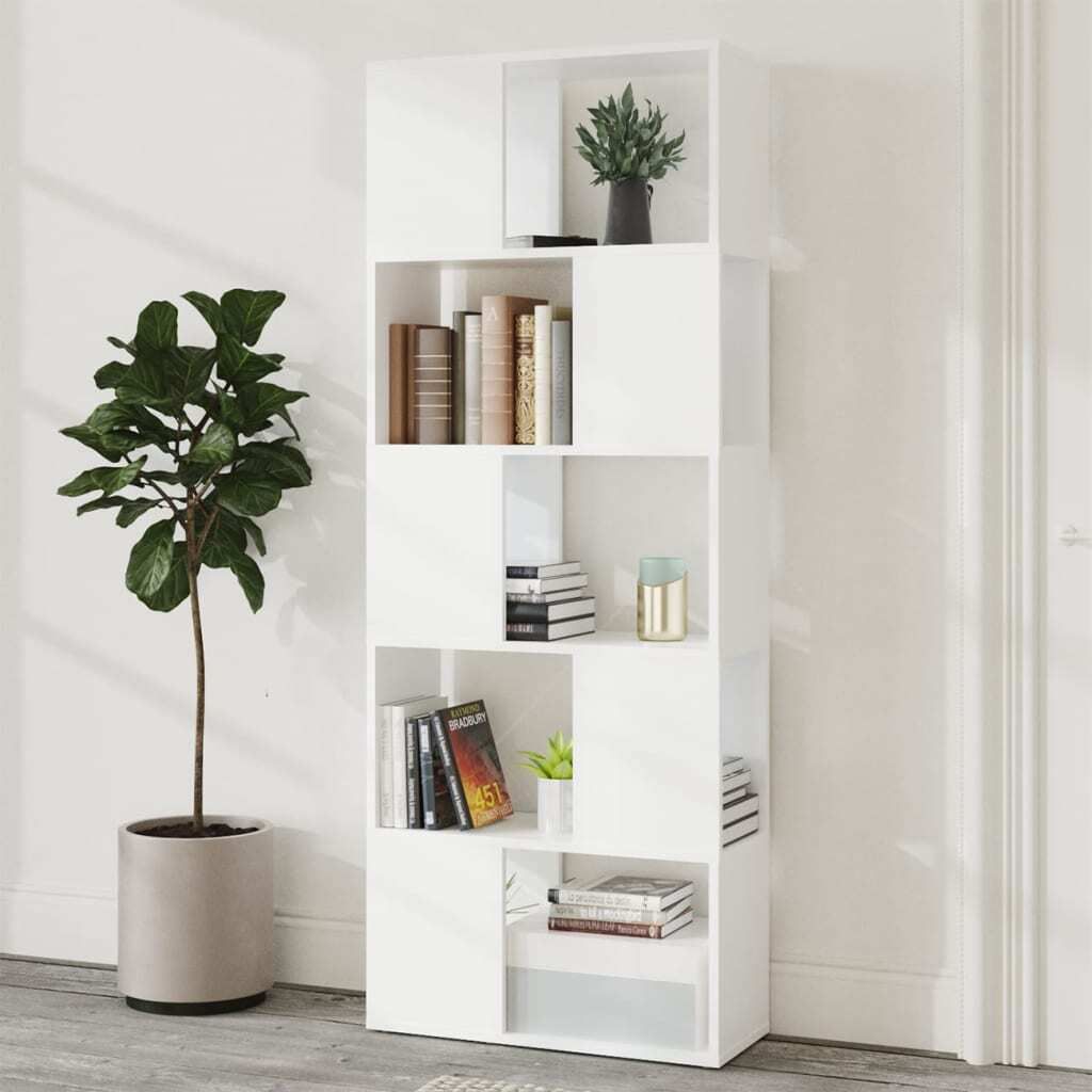 "Winterschlussverkauf "Bücherregal - CLORIS - Standregal - Robust und langlebig - Raumteiler Weiß 60x24x155 Holzwerkstoff - NeuMöbel6800972