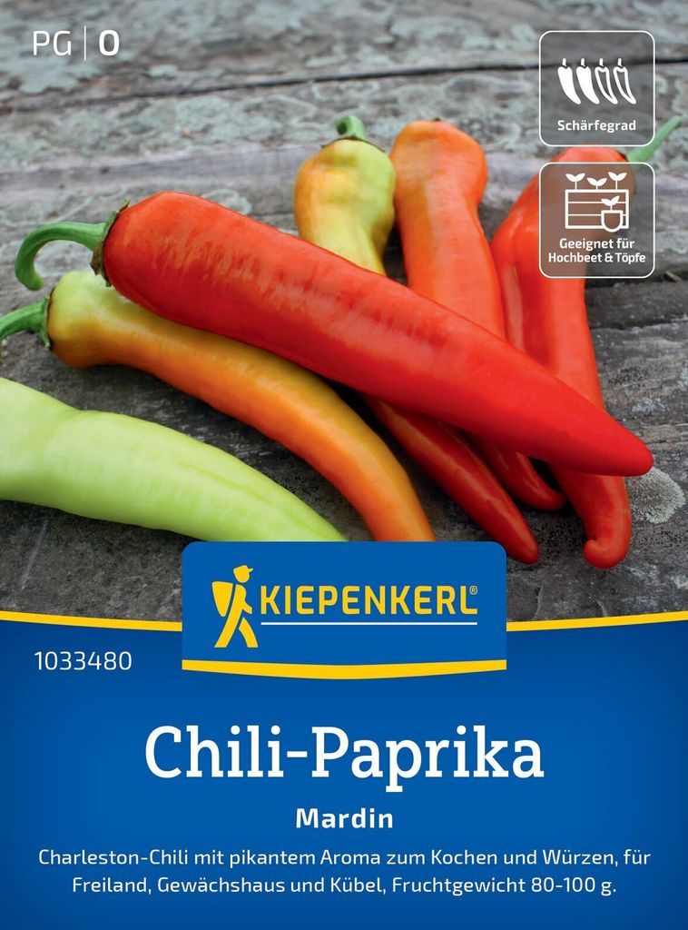 Kiepenkerl Chili Paprikasamen Mardin F1 Capsicum annuum 5 Pflanzen