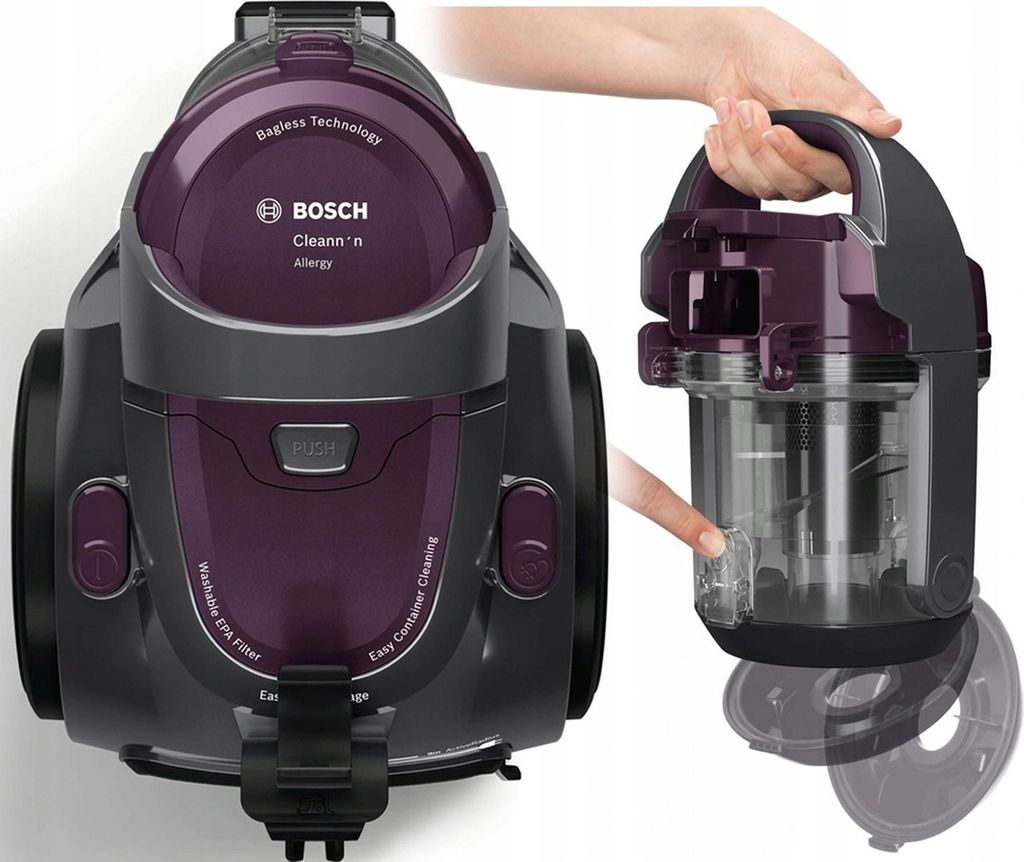 Bosch Cleann'n Hepa Beutelloser Staubsauger Für Allergiker, Kompakt 4,4 Kg