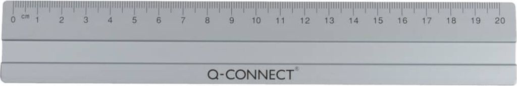 Q-CONNECT - Q-CONNECT meetlat, aluminium, 20 cm