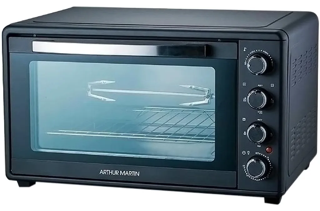 Four à poser 2000W Arthur Martin AMP4664 noir, 45L, tournebroche inclus