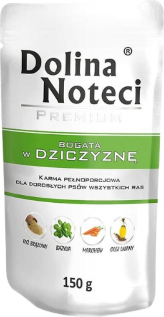 DOLINA NOTECI Premium Nassfutter für Hunde reich an Wild 150g Beutel