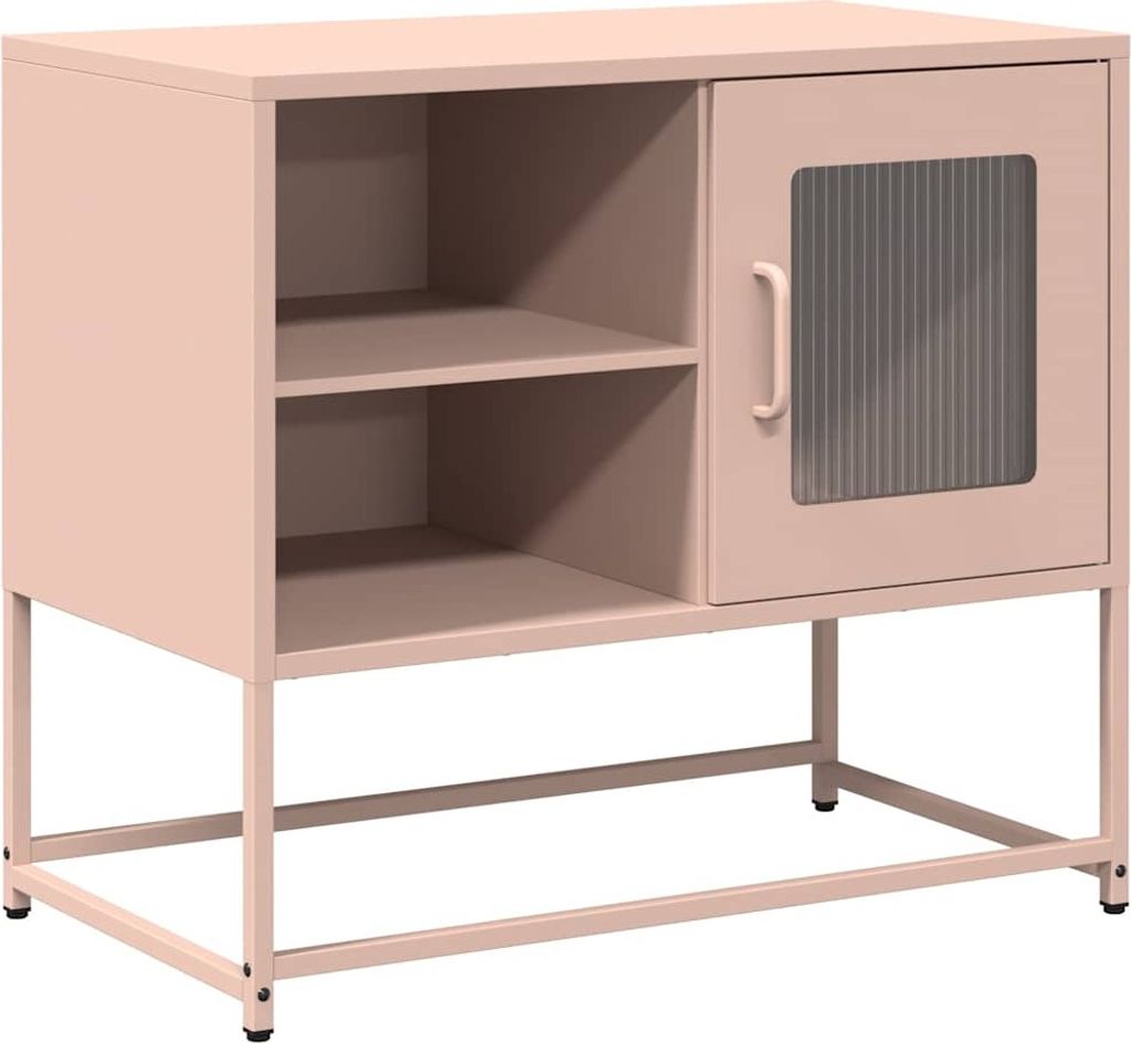 vidaXL TV-Schrank Rosa 68x39x60,5 cm Stahl
