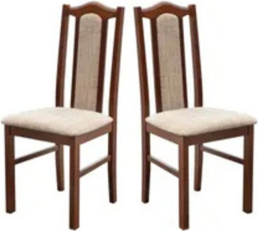 Esszimmerstuhl, Holz Eiche Massiv Stuhl Stühle Küchenstuhl Set 2x BOS 2 nussbaum