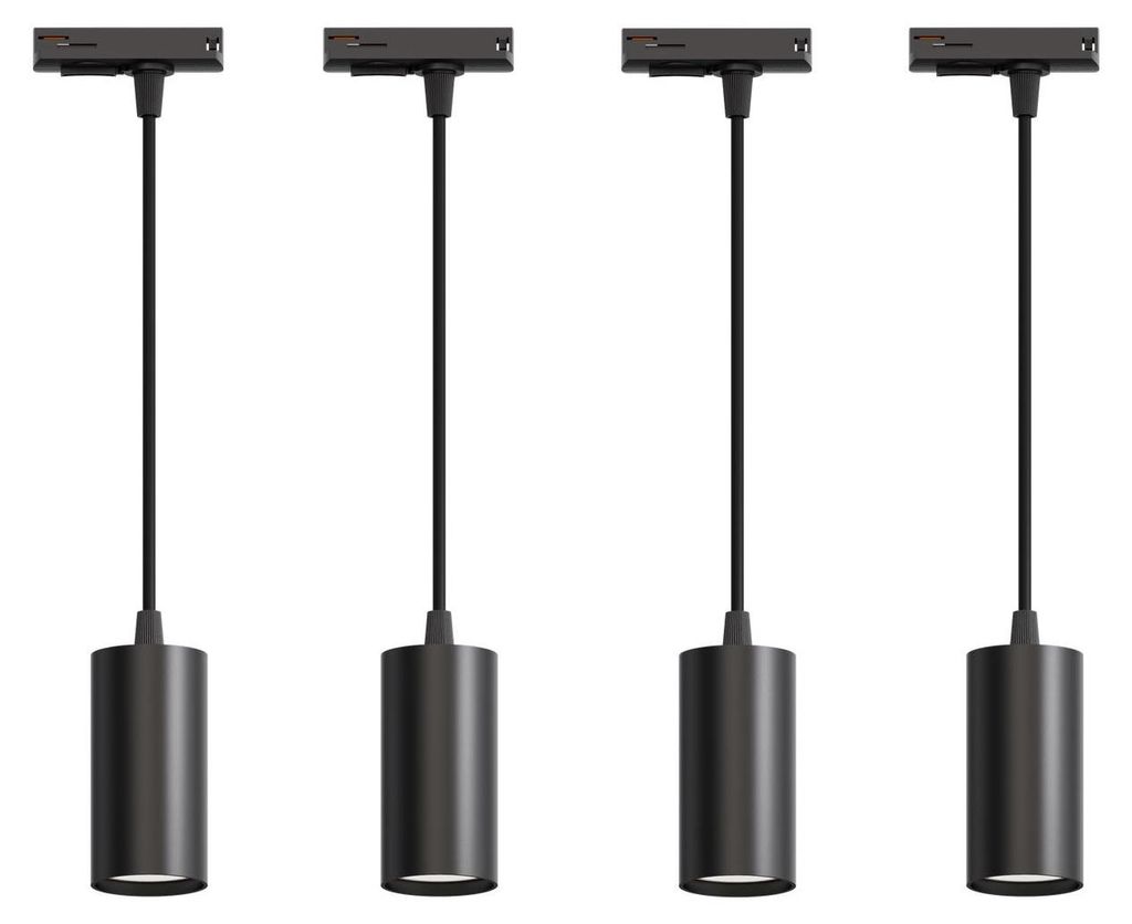 MRail 4x Suspension avec douille GU10, noir Image du produit 