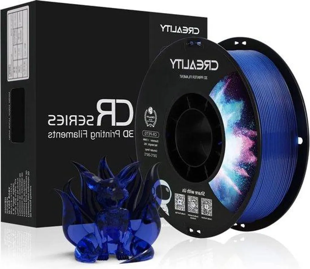Filament PETG 1,75 mm pour Objets Techniques et Déco Bleu Transparent