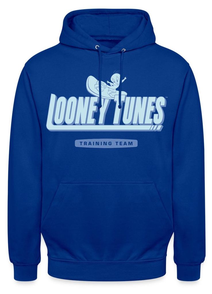 Spreadshirt Looney Tunes Traing Team Mit Tweety Uni Hoodie, L, Royalblau