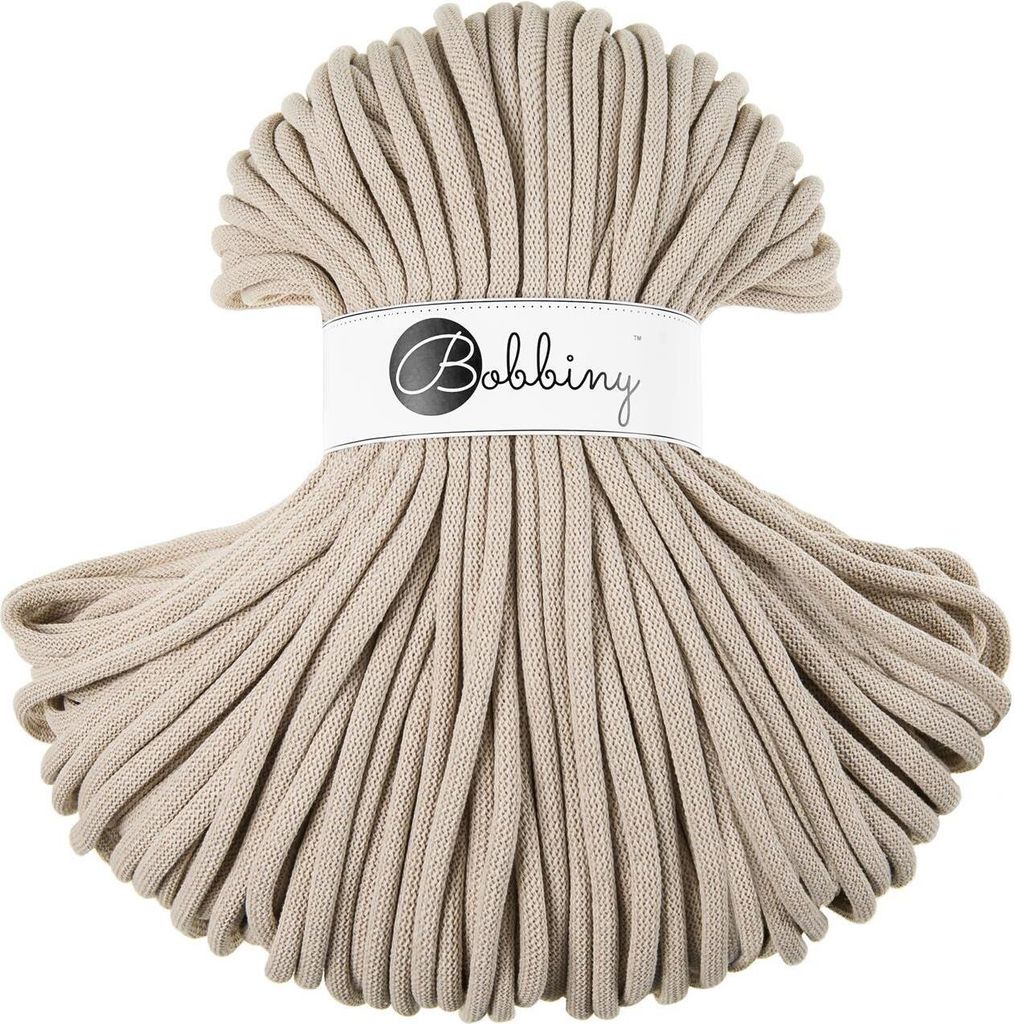 Bobbiny Jumbo 9 mm 100 m Beige Sznurek Zdjęcie produktu 
