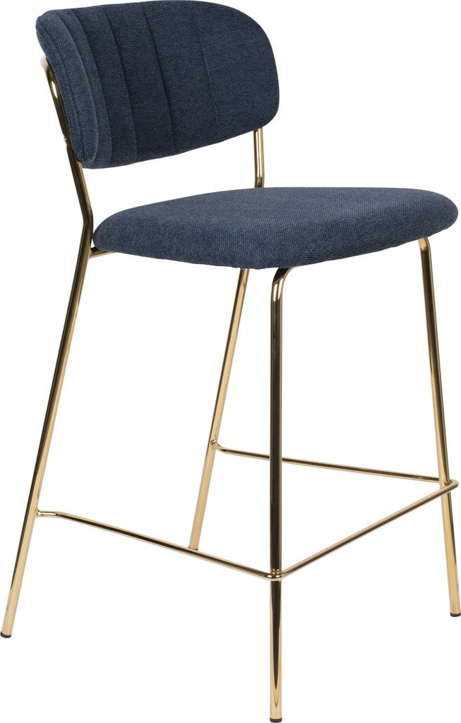 Anli Style Counter Stool Jolien Gold/Dark Blue