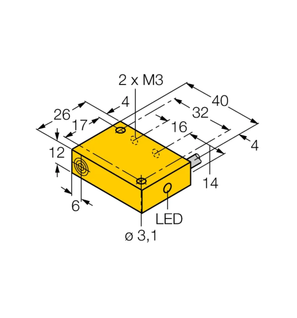 Capteur Inductif NI4-Q12-AZ31X Turck 13102 avec Sortie Commutable