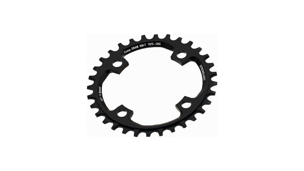 STRONGLIGHT 274663 Kettenblatt MTB Sram 1x11 für X01 4-Arm 36Z mit Gewinde LK104mm, schwarz (1 Stück)
