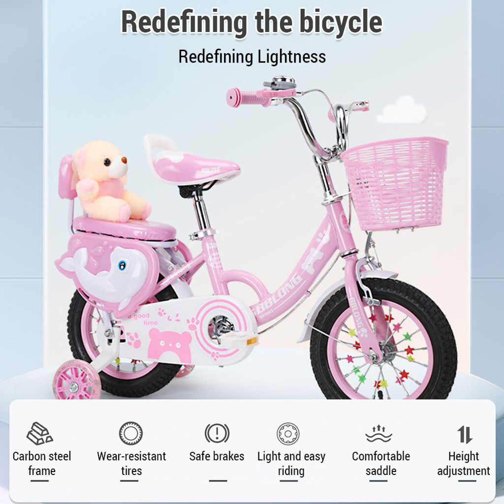 Kinderfahrrad 18 Zoll Fahrrad fuer Maedchen im Alter von Produktbild 2