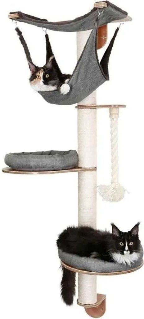 Arbre à chat Kerbl Dolomit 2.0 Tofana gris 140 cm fixation murale