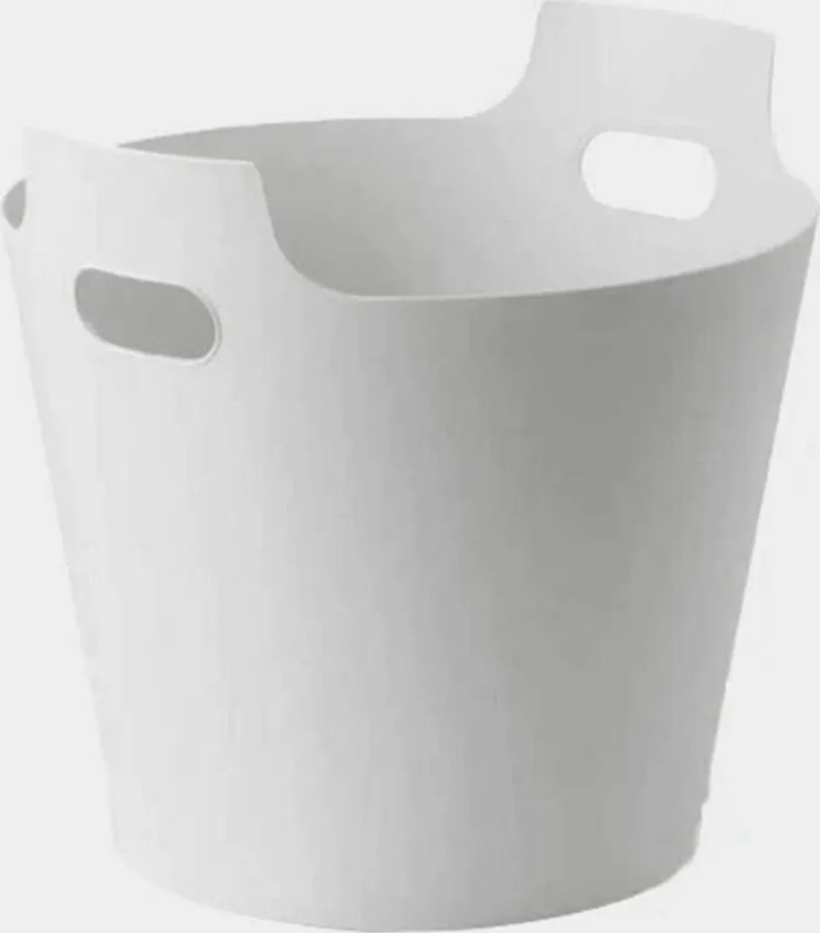 Panier de Rangement Polyvalent Blanc 47 cm - Grand Seau en Plastique