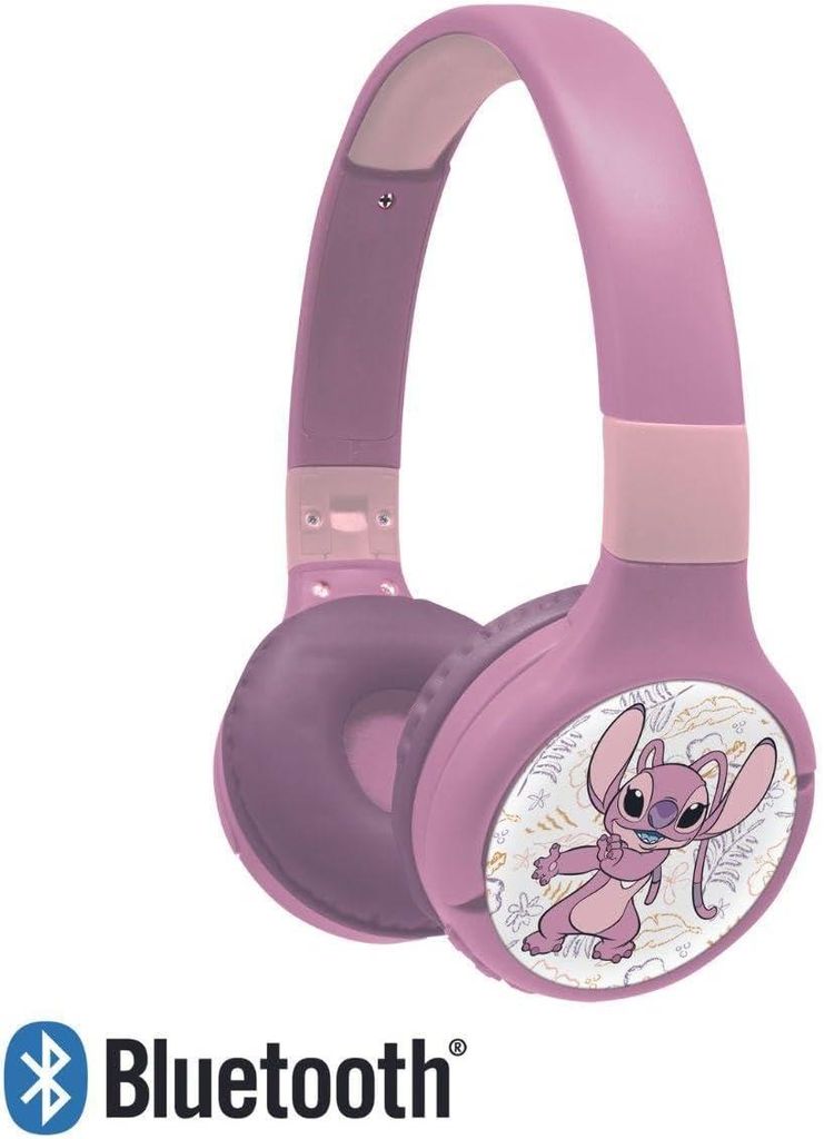 Lexibook Disney Stitch Kinder Kopfhörer 2-in-1 Bluetooth & Kabel, faltbar, verstellbar, mit Mikrofon, 85 dB Lautstärkebegrenzung, 12 h Akku, USB-C