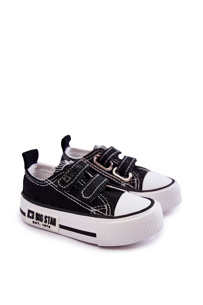 Kinder-Stoffsneaker mit Klettverschluss BIG STAR KK374074 Schwarz und weiß 20