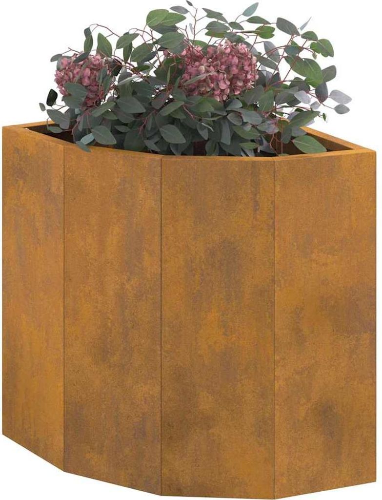 Stabli Eckpflanzer Rostig 30 x 30 x 35cm Wetterfeststahl - DE444270 - Beete
