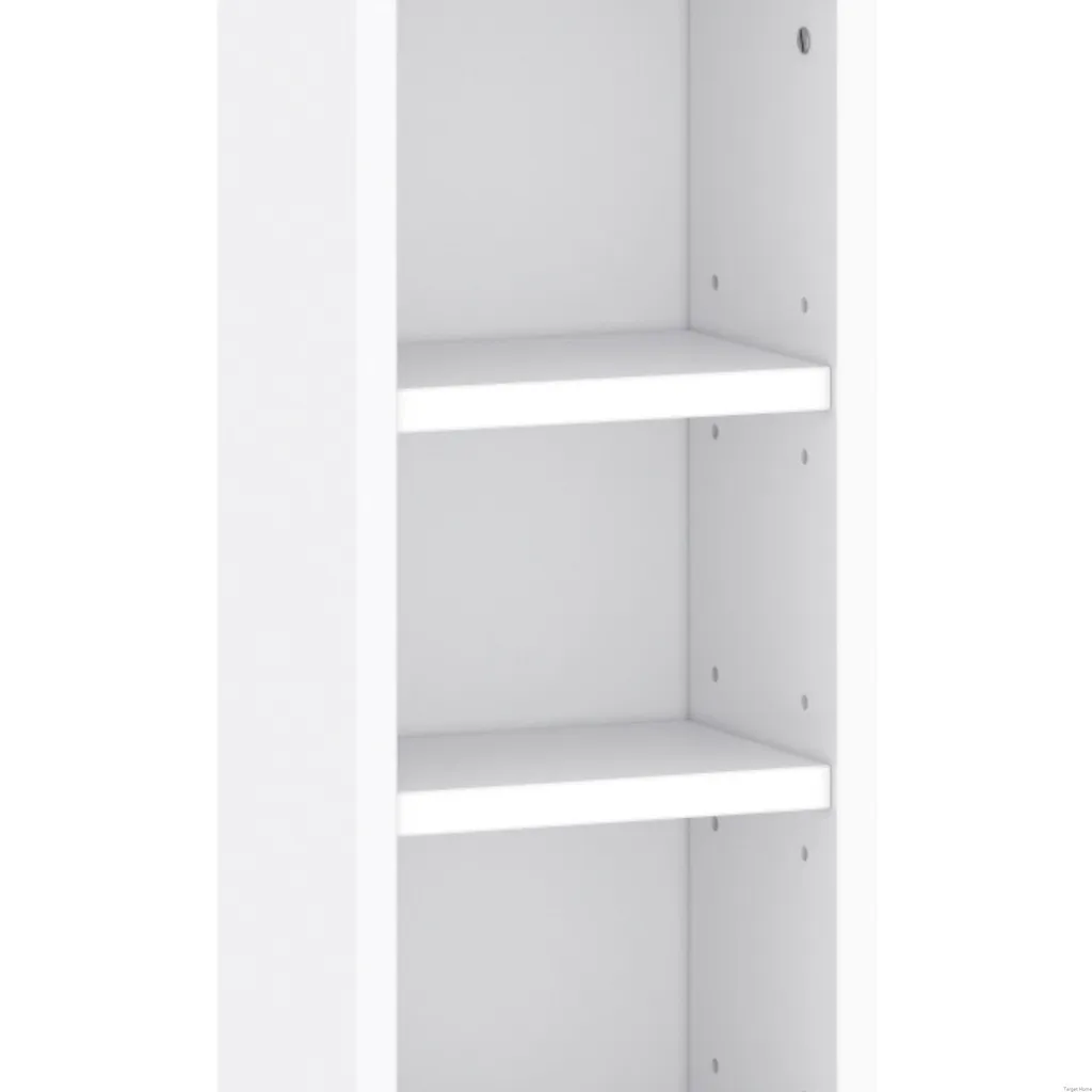 Étagère de rangement CD et DVD blanche 92cm avec compartiments modulables