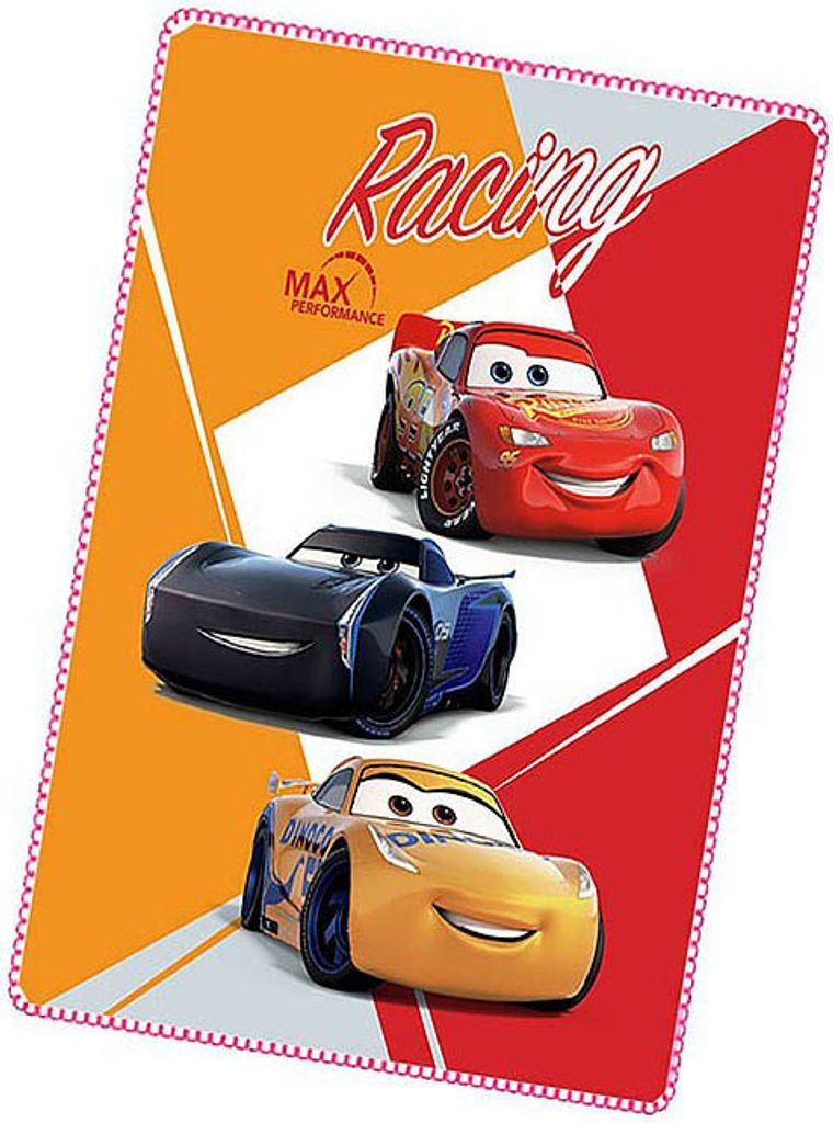 Disney Pixar Cars Fleecedecke Blesk McQueen, Dinoco Cruz Obrázek produktu 2